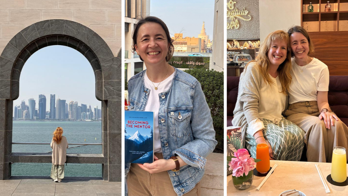 Rossella Pin and Amila Karic from the EMCC Global Mentoring Centre for Excellence in Doha.